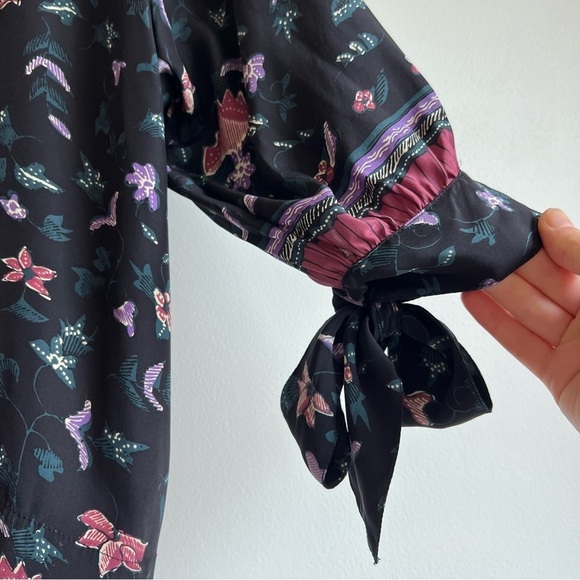 Natalie Martin Renata Blouse in Lotus Print Nero - Picture 8 of 16